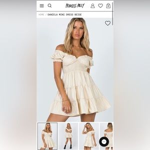 NEW Princess Polly mini dress beige NWT